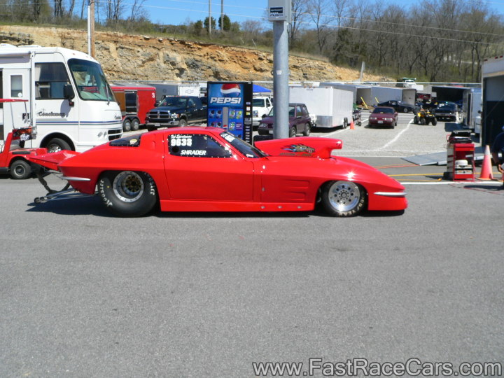 1963 Red Corvette Drag Car